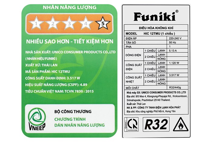 Điều Hòa Funiki Inverter 12000 BTU 1 Chiều HIC12TMU